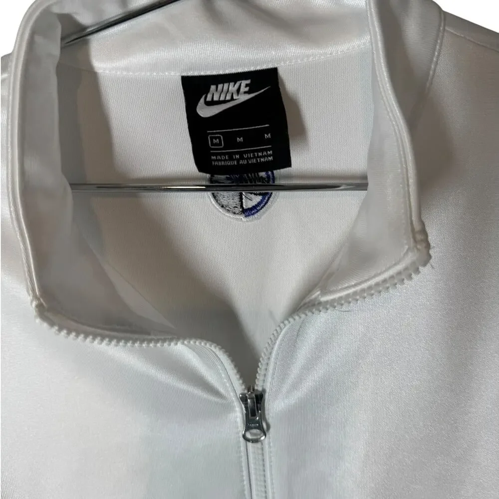 Nike Sportswear Cropped Casual‎ Stand Collar Track Jacket White Medium
